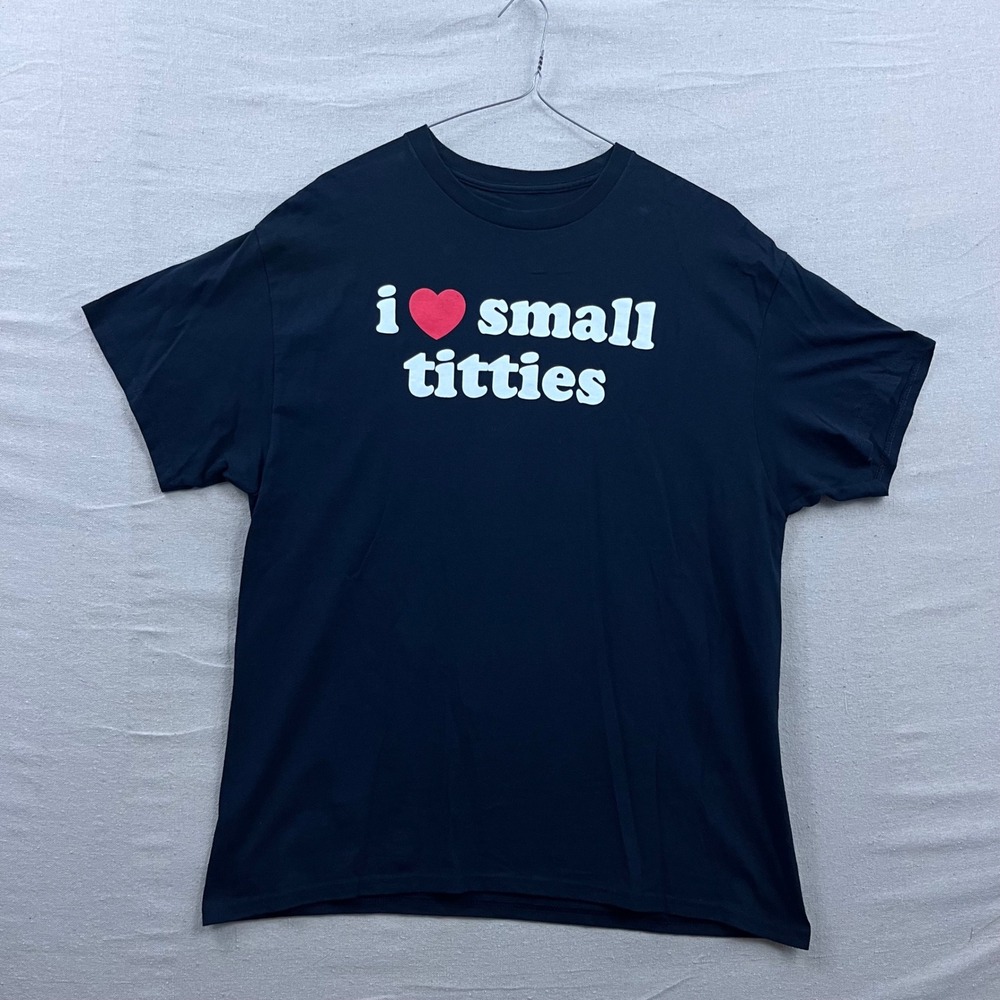 Danny Duncan Graphic T-Shirt Mens XL Black‎ I Heart Small Titties Short Sleeve
